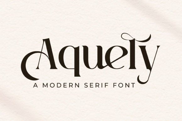 Aquely Serif Font for Crafters