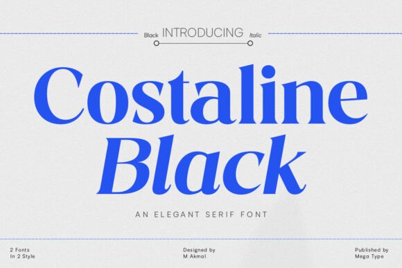 Costaline Black Serif Font for Makers
