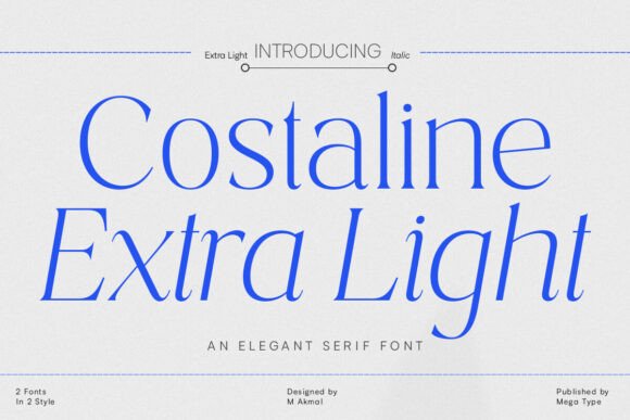 Costaline Extra Light: A Refined Serif Typeface
