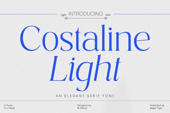 Costaline Light: A Serif Typeface for Polished Brands