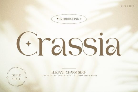 Crassia: A Refined Serif Typeface for Editorial Design