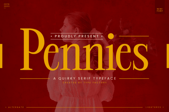 Pennies: A Whimsical Serif Font for Crafters